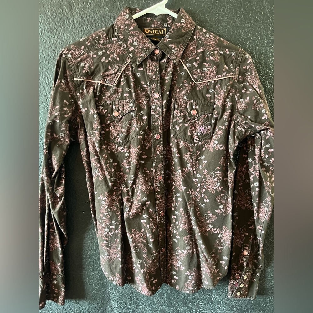 Ariat Pink Floral Button-Up Shirt